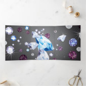 Diamond Galaxy 5 Drieluik Wenskaart (Binnen)