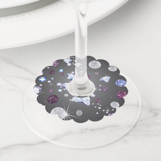 Diamond Galaxy 5 Wijnglaslabel (Dichtbij)