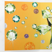 Diamond Galaxy 7 Drieluik Wenskaart (Binnenzijde eerst)