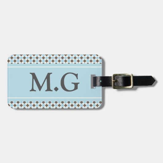 Diamond gecontroleerd bagagelabel (Voorkant horizontaal)