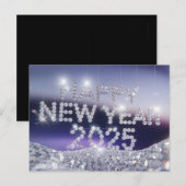 Diamond Gelukkig Nieuwjaar 2025 Feestdagenkaart (Voorkant / Achterkant)