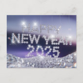 Diamond Gelukkig Nieuwjaar 2025 Feestdagenkaart (Voorkant)