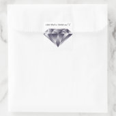 Diamond Gem Edelsteen Design Optionele aangepaste  Vierkante Sticker (Tas)
