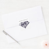 Diamond Gem Edelsteen Design Optionele aangepaste  Vierkante Sticker (Envelop)