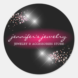 Diamond Gem Jewelry Shop Homemade Accessoires Ronde Sticker