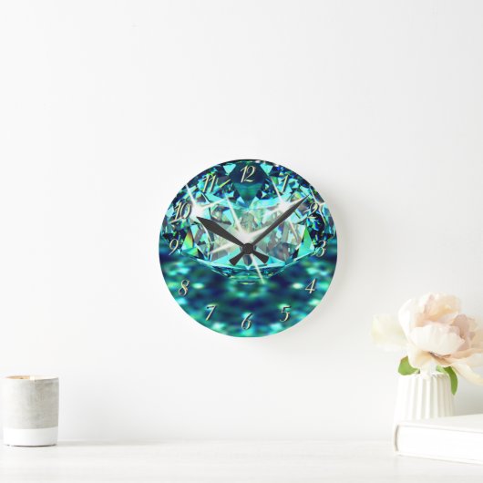 Diamond gem stone sparren ronde klok (Huis)