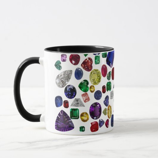 Diamond & Gemstone All Rainbow-kleuren Coffee-Mok Mok (Links)