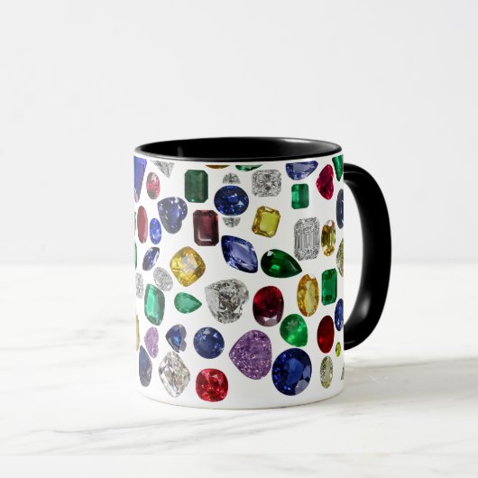 Diamond & Gemstone All Rainbow-kleuren Coffee-Mok Mok (Voorkant rechts)