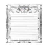 Diamond Gemstone Lined gepersonaliseerd Notitieblok (Voorkant)