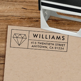 Diamond Geo | Teruggaveadres voor zelfinkt Zelfinktende Stempel
