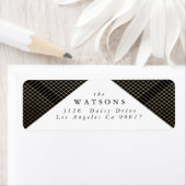 Diamond Geometric Black Gold Gatsby Wedding Etiket (Insitu)