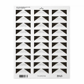 Diamond Geometric Black Gold Gatsby Wedding Etiket (Full Sheet)