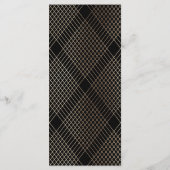 Diamond Geometric Black Gold Gatsby Wedding Programmakaart (Achterkant)
