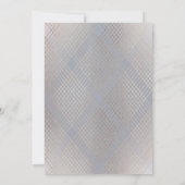 Diamond Geometric Gray Deco Gold Gatsby Wedding Kaart (Achterkant)