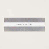 Diamond Geometric Grey Gatsby Gift Registry Mini Visitekaartjes (Voorkant)