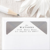 Diamond Geometric Grey Gold Gatsby Wedding Etiket (Insitu)