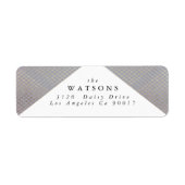 Diamond Geometric Grey Gold Gatsby Wedding Etiket (Voorkant)