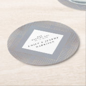 Diamond Geometric Grey Gold Gatsby Wedding Ronde Kartonnen Onderzetter (Gebogen)