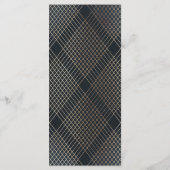 Diamond Geometric Navy Gold Gatsby Wedding Programmakaart (Achterkant)