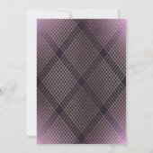 Diamond Geometric Paars Deco Gold Gatsby Wedding Kaart (Achterkant)