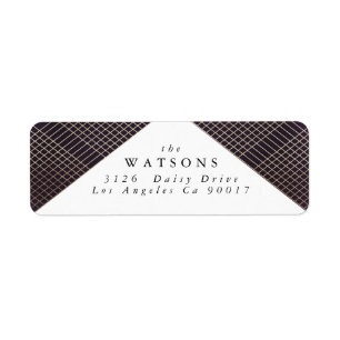 Diamond Geometric Paars Gold Gatsby Wedding Etiket