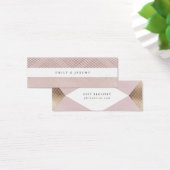 Diamond Geometric Pink Gold Gatsby Gift Registry Mini Visitekaartjes (Bureau)
