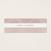Diamond Geometric Pink Gold Gatsby Gift Registry Mini Visitekaartjes (Voorkant)