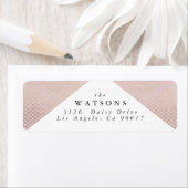 Diamond Geometric Pink Gold Gatsby Wedding Etiket (Insitu)