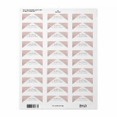 Diamond Geometric Pink Gold Gatsby Wedding Etiket (Full Sheet)