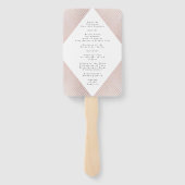 Diamond Geometric Pink Gold Gatsby Wedding Handwaaier (Achterkant)