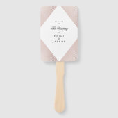 Diamond Geometric Pink Gold Gatsby Wedding Handwaaier (Voorkant)