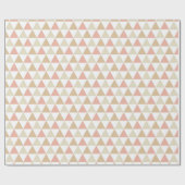 Diamond Geometric Pink Taupe and White Wrap Paper Cadeaupapier (Vlak)