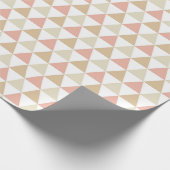 Diamond Geometric Pink Taupe and White Wrap Paper Cadeaupapier (Hoek)