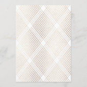 Diamond Geometric White Gold Gatsby Wedding Menu (Achterkant)