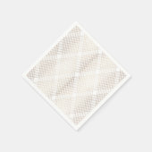 Diamond Geometric White Gold Wedding Table Napkins Servet (Hoek)