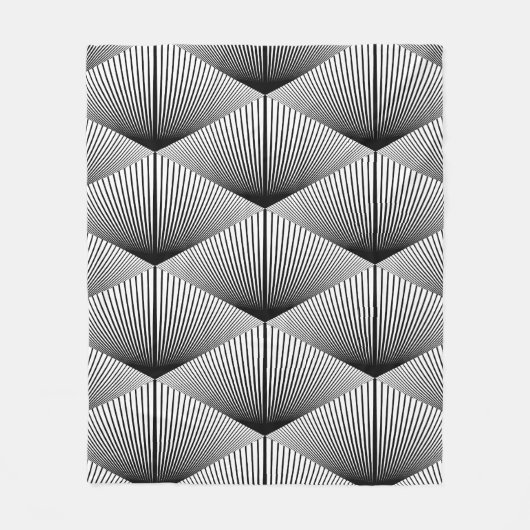 Diamond geometrisch: monochroom  ontwerp fleece deken (Voorkant)