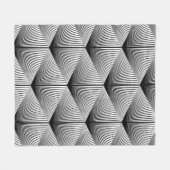 Diamond geometrisch: monochroom  ontwerp fleece deken (Voorkant (Horizontaal))