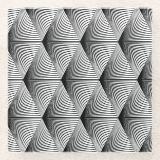 Diamond geometrisch: monochroom  ontwerp glazen onderzetter