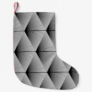 Diamond geometrisch: monochroom  ontwerp kleine kerstsok