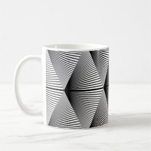 Diamond geometrisch: monochroom ontwerp koffiemok