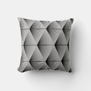 Diamond geometrisch: monochroom  ontwerp kussen