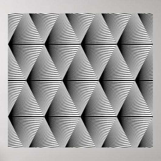 Diamond geometrisch: monochroom  ontwerp poster (Voorkant)