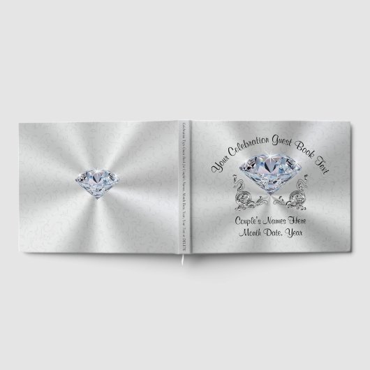Diamond gepersonaliseerd gastenboek voor uw gelege (Volledig)