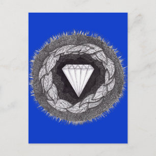 Diamond gevormd onder grote druk briefkaart
