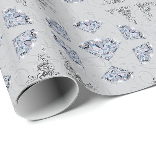 Diamond Gift Wrapping Paper, elke COLOR achtergron Cadeaupapier (Rol Hoek)