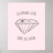 Diamond Girl Shine Blush Poster (Voorkant)