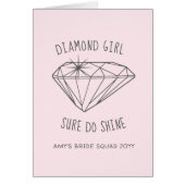 Diamond Girl Shine gepersonaliseerde dank u (Voorkant)