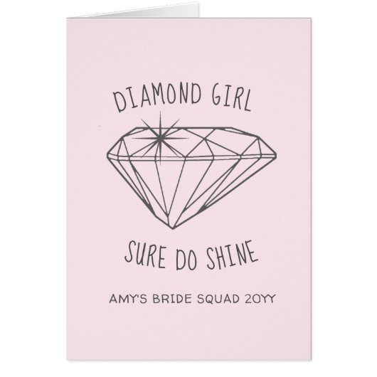 Diamond Girl Shine gepersonaliseerde dank u (Voorkant)