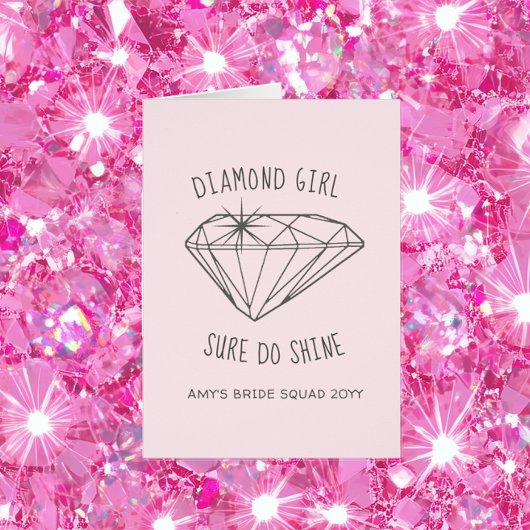 Diamond Girl Shine gepersonaliseerde dank u