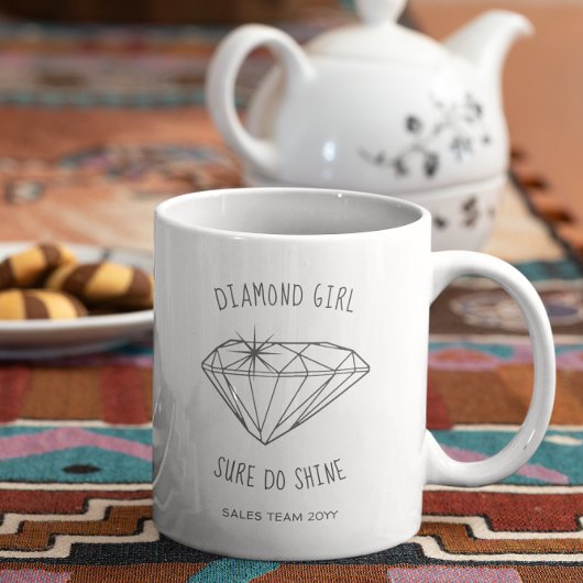 Diamond Girl Shine - Persoonlijk Koffiemok